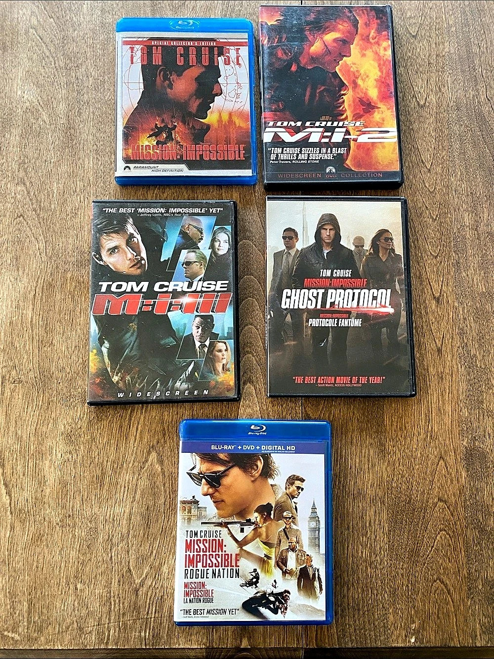 Paramount Pictures Mission: First 5 Impossible movies collection Blu-ray & DVD M